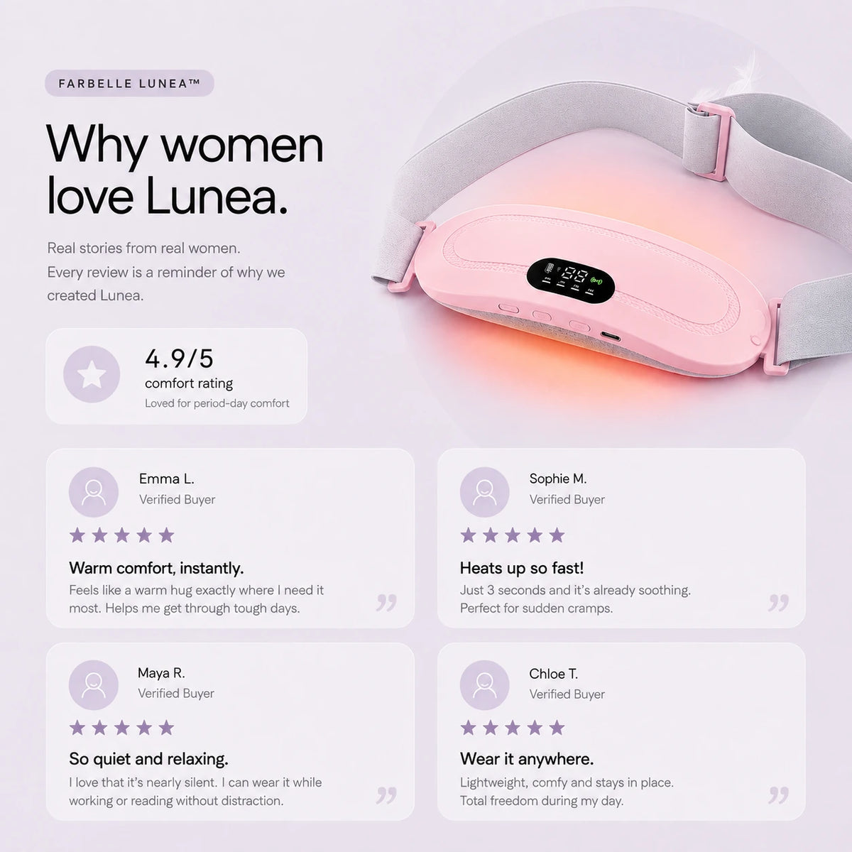 Farbelle Lunea™ Heated Menstrual Relief Belt